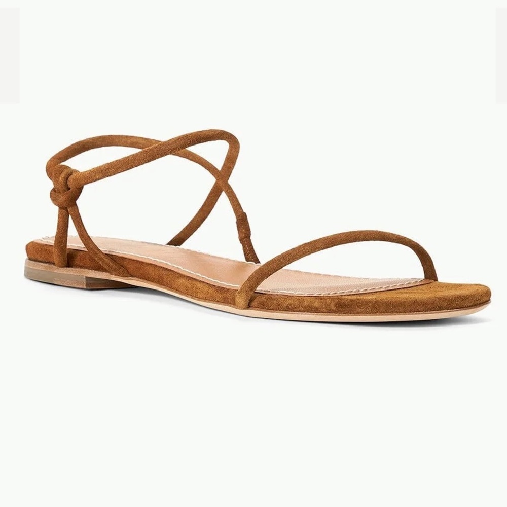 STAUD Laurel Sandal Tan Suede